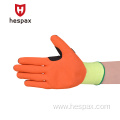 Hespax Nylon Nitrile Anti-cut Anti-impact Construction Glove